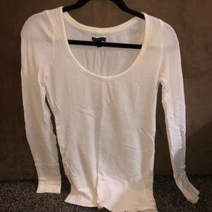 American Eagle white flannel long sleeves size MED